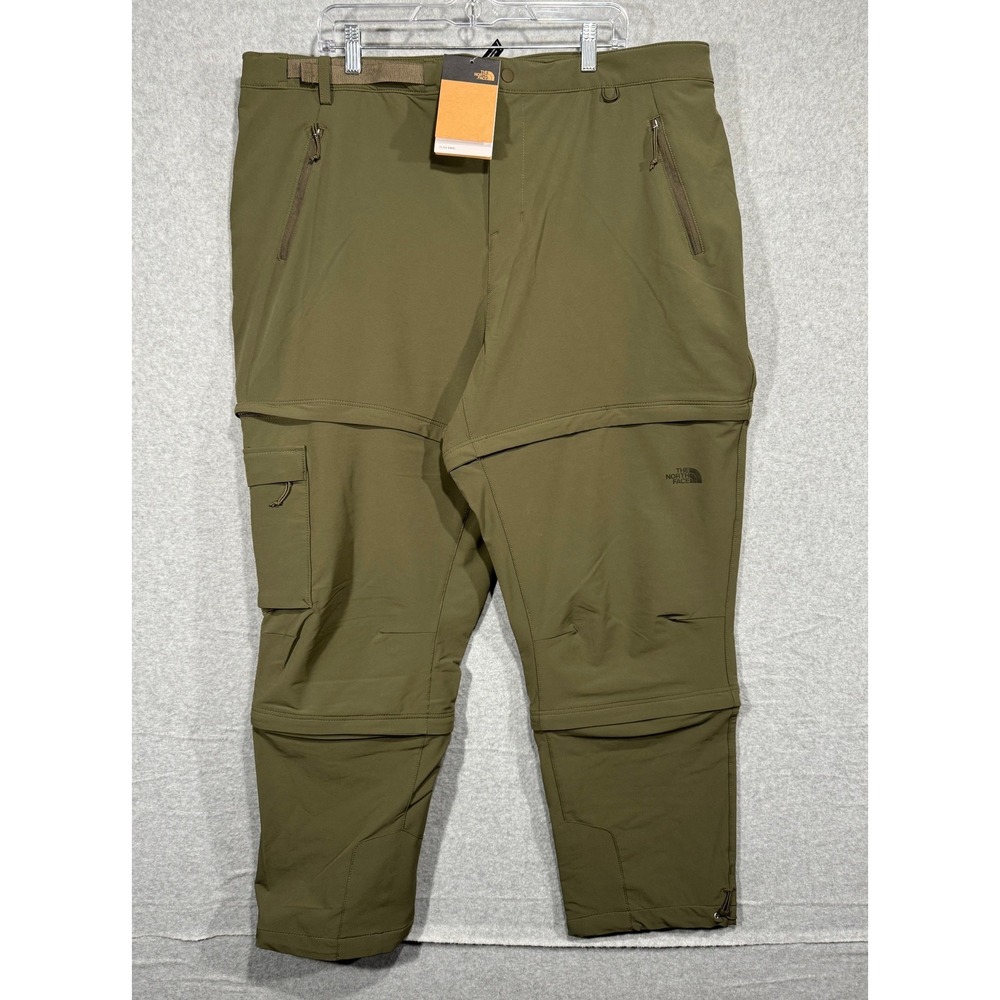 The North Face Convertible Hiking Pants Womens 22W FlashDry UPF 40‎ Olive Green